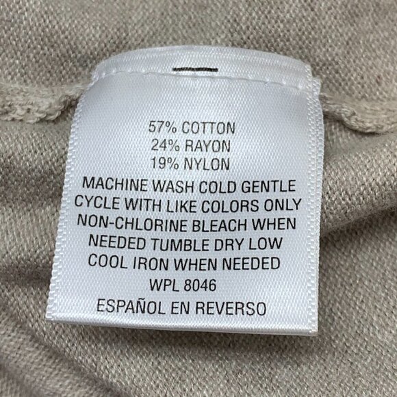 🎉Style & Co Petite Tan Long Sleeve Cowl Neck Top - Picture 5 of 7